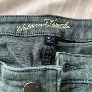 Dark green skinny jeans